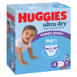 Huggies Ultra Dry Nappy Pants for Boys - Size 4 - 62-pack