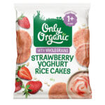 Only Organic Strawberry Yoghurt Rice Cakes 1yr+ 60g (2025)