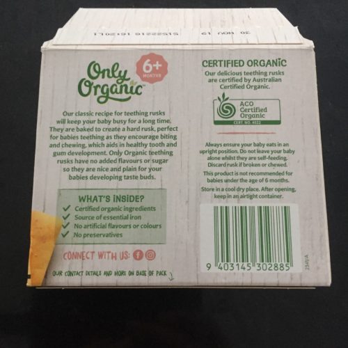 Reviews Only Organic Teething Rusks 6m+