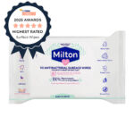 TMB Awards 2025 Highest Rated Surface Wipes - Milton Antibacterial Surface Wipes