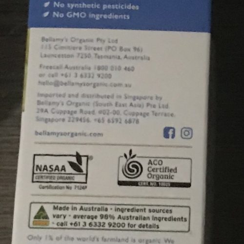 bellamy organic milk rusk