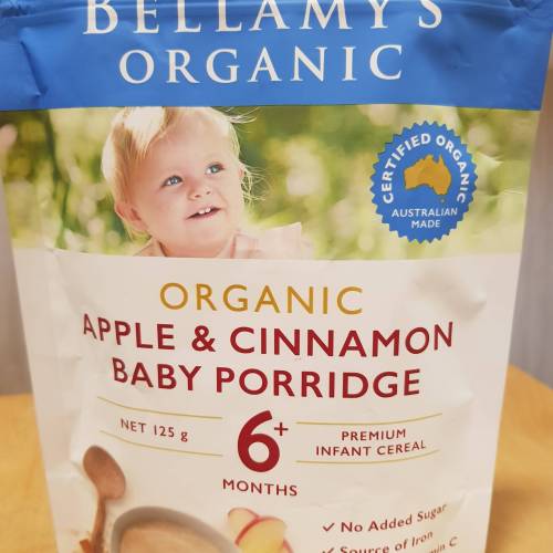 bellamy apple cinnamon porridge