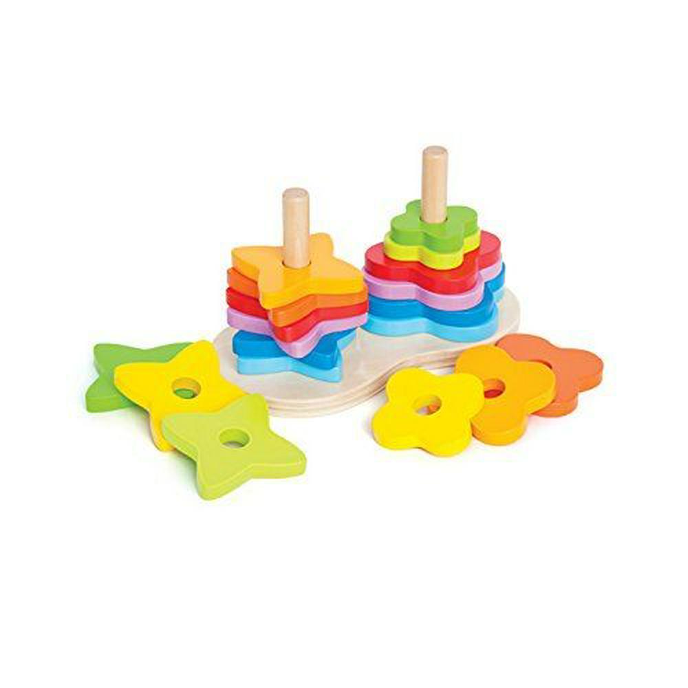 Hape Double Rainbow Stacker Wooden Ring Set Reviews Tell Me Baby