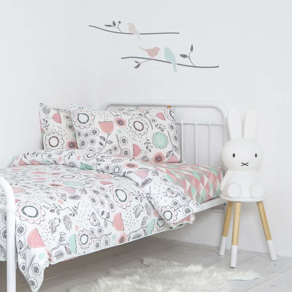 Living Textiles Single Cotton Reversible Bed Set Duvet Cover