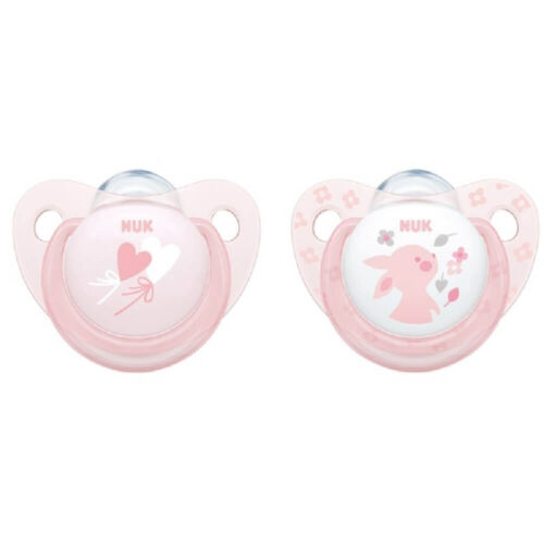 Pink And Bluesilicone Pacifiers NUK Baby Rose Blue Soother Reviews