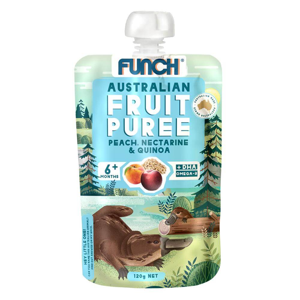 FUNCH Peach, Nectarine & Quinoa Australian Fruit Puree Reviews Tell Me Baby